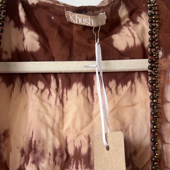 Brown Tye Dye Romper from KUSH - Size Small - BRAND NEW w Tags - Long Sleeve - Picture 4 of 6